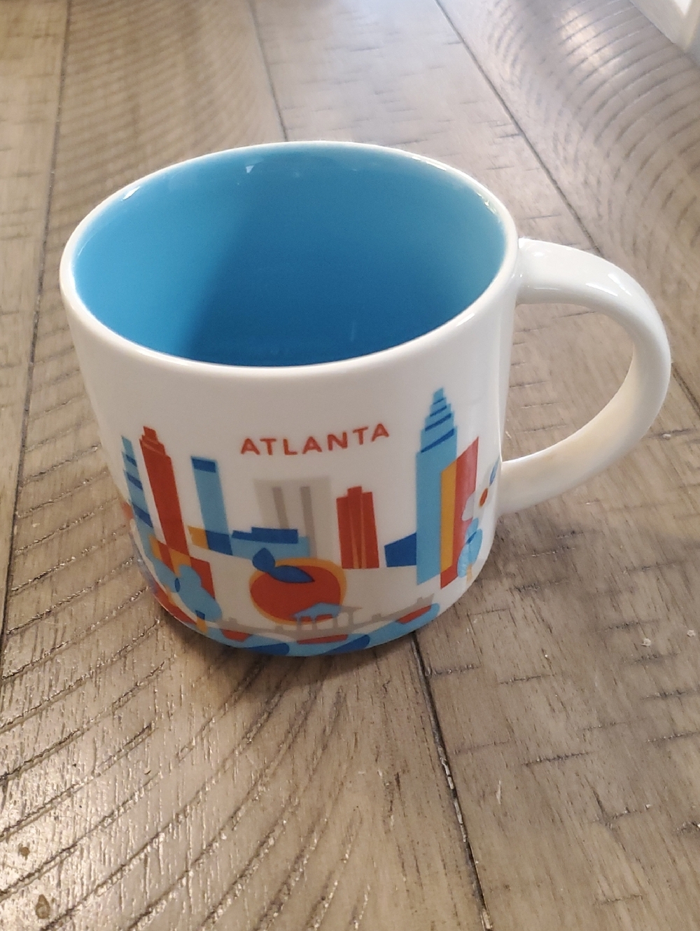 Starbucks Atlanta Blue and Orange Skyline Mug